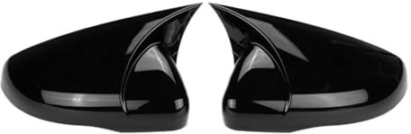 Spiegelkappe Für VW Für Golf 6 MK6 Für GTI Für GTD 2009 2010 2011 2012 2013 2PC Auto Seite Rückspiegel Abdeckungen Kappen Rückspiegel Spiegelkappen (Farbe : Glossy Black)