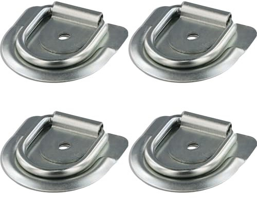 Gudalea 4 anelli di fissaggio con gancio a D, per carichi di ancoraggio, rimorchi, rimorchi, per auto, camion, rimorchi, furgoni