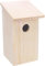 Flamingo Bizi Nistkasten aus Holz - Natürliches Design, 14,5 x 15,5 x 26 cm, Ideal für Meisen, Spatzen und andere kleine Vögel