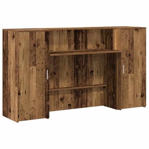 vidaXL Mostrador de recepción Madera Vieja 180x50x103,5 cm