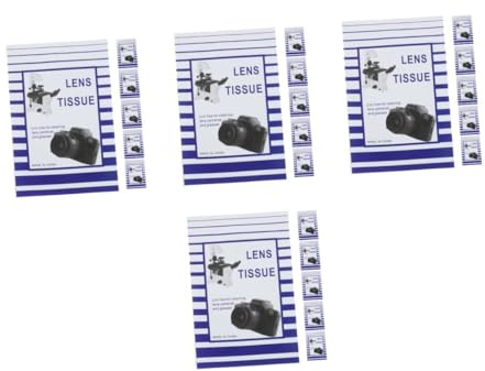 VALICLUD 4 Stück 6 Reinigungspapier Linsentücher Wischtücher der Kameraobjektivreinigung Brillenputztücher komfortabel Kamera wischt für gläser Brillenpapier Objektiv abwischen Glasreiniger