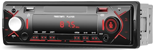 Motorsi Autoradio Bluetooth, Stereo Auto 1 DIN Autoradio FM Radio Auto Supporta FM Radio/AUX/USB supporto iOS/Android Lettore MP3