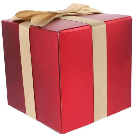 HAMPPLIES Geschenkbox Selbst Zusammenbauen für Weihnachten Dekoration Party Geschenkbehälter aus Stabilem Papiermaterial für DIY Weihnachtsbaumdeko