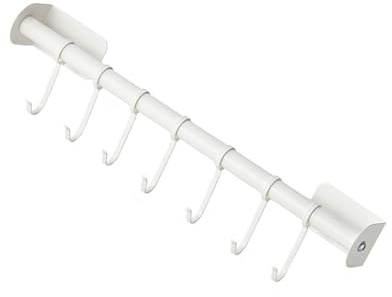 RASTKY Rail de Cocina con Ganchos Corredizos - Organización de Varillas Colgantes Montadas en la Pared