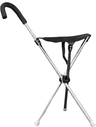 Canne Siège,Bâton De Marche Réglable Et Portable | Canne-Siège pour Adultes | pour Le Voyage Les Aventures en Plein Air Les Sentiers Urbains Et Les Parcs