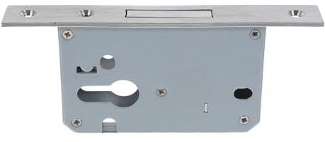 POPETPOP Serrure à Pêne Dormant en Acier Inoxydable pour Portes Extérieures Verrou à Mortaiser pour Cadres en Aluminium Étroits Loquet de Sécurité Silencieux et Résistant à la Corrosion