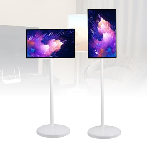 KAIKAFEI Télévision Portable 32 Pouces, Télévision À Écran Tactile 4K, Android 14 OS, sans Fil et Mobile, Idéale pour Le Salon, Bureau et Les Réunions à Domicile, avec Télécommande