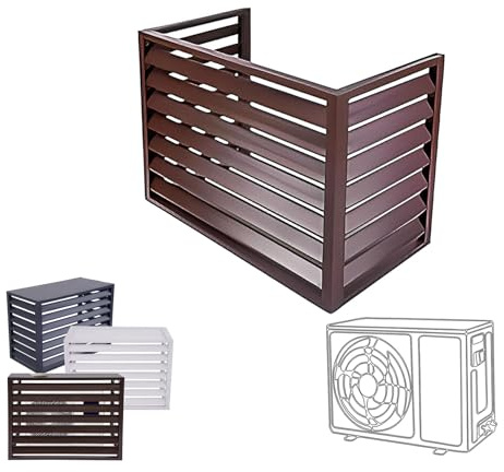 Portátil para aire acondicionado y bomba de calor compuesto de aluminio 43 x 23 x 31 pulgadas, 4 paneles, partición de privacidad al aire libre, elegante y solución.