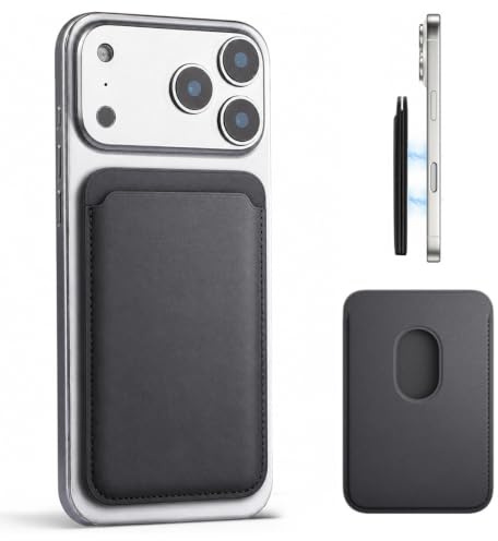 KEPYATI Magnétique Portefeuille Compatible avec MagSafe pour iPhone 17/17e/Air/16/15/14/13/12 Séries, pour Pixel 10 Séries, Porte-Cartes en PU, Stockez 1-2 Carte