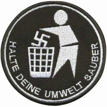 AUFNÄHER - Gegen Rechts - Halte Deine Umwelt sauber - 01826 Gr. ca. 6cm