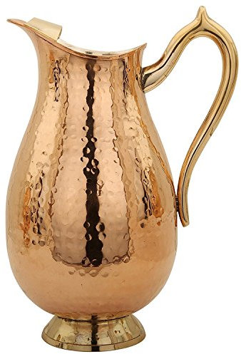 JM JEWELS - Caraffa pesante in 100% puro rame martellato per Moscow Mule Oz.