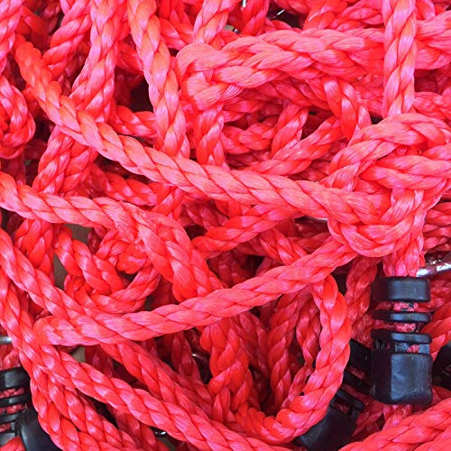 Loggyland Kletternetz 2,50 Meter hoch, 1 Meter breit, Verschiedene Netzfarben zur Auswahl HxB 2,5x1 ohne Holzkonstruktionm (ROT)