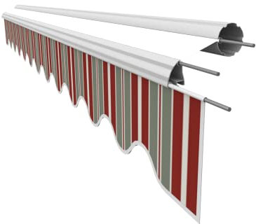 VANA Markisen Volant für 6 m Markisen Markisenstoff Markisentuch Sonnenschutz nur Volant fertig genäht Maß 5,83 x 0,21 m Design SPD036