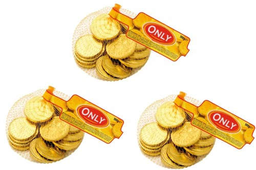 Only Schokoladenmünzen Goldmünzen Piratenschatz Münzen Geld Schokolade 3x100g