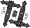 KOTARBAU® - Set di 2 ganci a croce da 150 mm, per porte, con cerniera a T, rivestiti in polvere