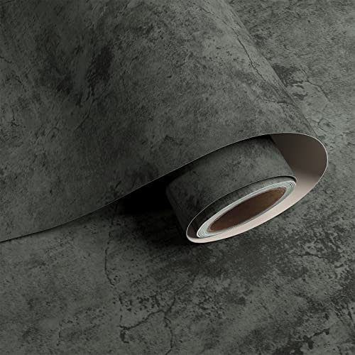 VaryPaper Carta Adesiva Effetto Cemento Grigio Carta da Parati Adesiva Stile Industriale Pellicola Autoadesiva per Mobili Carta Adesiva Impermeabile per Bagno Carta da Parati per Cucina 40cmx200cm