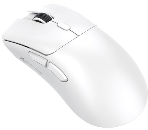 ATTACK SHARK R1 Souris Superlight 59 g, capteur de Jeu PixArt PAW3311, Souris de Jeu sans Fil/Filaire BT/2,4 G, 6 DPI réglables jusqu'à 18 000, Batterie de 65 Heures (Blanc)