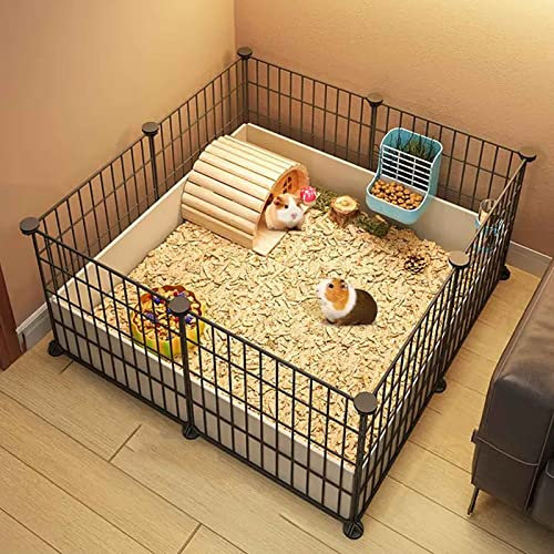 Meerschweinchenkäfig für den Innenbereich, groß, Frettchenkäfig, Kleintierkäfig, leicht zu reinigen, exquisites Aussehen, einfach zu montieren, einfache Reinigung, verschiedene Größen (Größe: 107