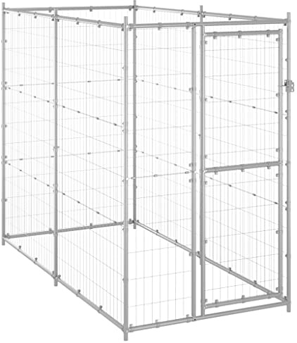 Rabbit Cages,Guinea Pig Cages,Puppy Cages,Kitten Enclosures,Chicken Coops,for Outdoor Free-Range Farm,Outdoor Dog Kennel Galvanized Steel 43.3x86.6x70.9