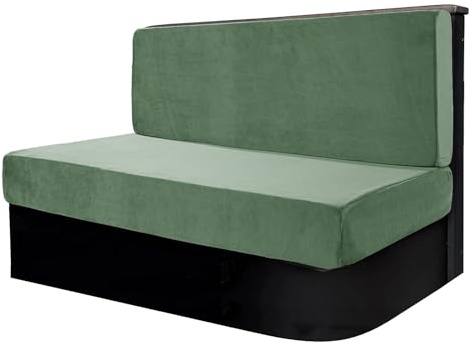 SYLC 2 Stücke Wohnmobil Esstischkissenbezüge Samt Ersatzbezüge Für Wohnwagen Bezug Für Sitzgarnitur RV Esstischsitzbezüge Anhänger Überzügen Sofakissen (Green,Set of 1)