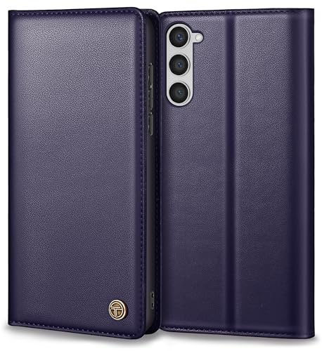 Handyhülle für Samsung Galaxy S23 Hülle Mit Schutzfolie Premium Leder Schutzhülle für Samsung S23 Hülle [Kartenfach] [Magnet] [Stand] Klapphülle Handyhülle Samsung Galaxy S23, Blau