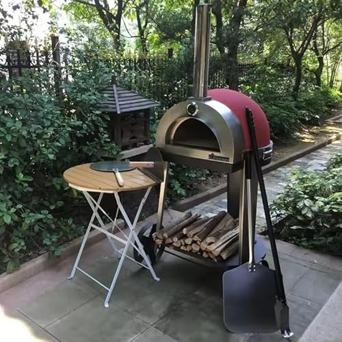 Fiamo Authentic Italian Wood Gas Clay Brick Pizza Oven Cart - 40x34x68.5in (Gas)