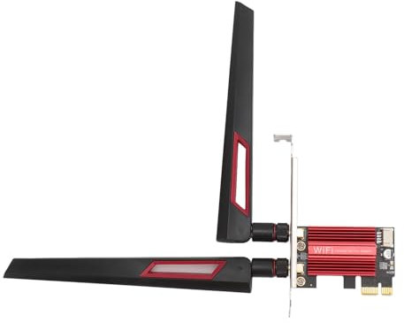 7260AC WiFi 6 PCIE WiFi Card for Desktop, Pro PCIE WiFi Card, 1200Mbps 2.4G 5G Dual Band BT4.0 PCIE Wireless Network Card with 2 10dBi Gain for 7 8 10 11