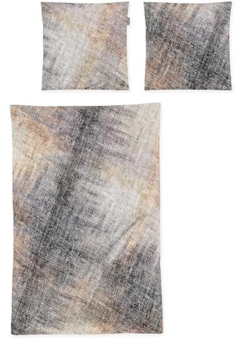 Irisette Flausch-Cotton Bettwäsche Zobel grau 8550 1 Bettbezug 155 x 220 cm + 1 Kissenbezug 80 x 80 cm