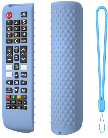 Fiorky Funda Protectora de Silicona for Mando a Distancia Sam-Sung Smart TV BN59-01315A 01315B, Funda remota Antideslizante a Prueba de Golpes,Funda Protectora for Controlador con cordón