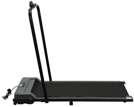 Foldable Treadmill with Handrails Gray for Home Use Lightweight Steel Frame Non-Assembly LED Screen Quiet Copper Motor 220V 2HP Maximum Load 110kg for Adults Running Machines