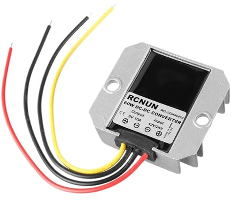 Regulador convertidor CC Reductor de 12V, 24V a 5V, 6V, 10A, Fuente de alimentación de 12 voltios a 5 voltios 50W for Coches y Juguetes(12V-24V to 6V 10A)