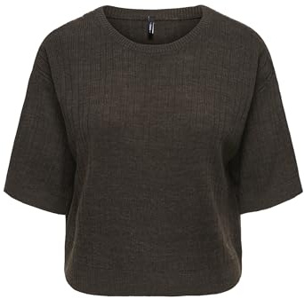Onlthea Pull à col Rond SS KNT, Gâteau au Chocolat, M