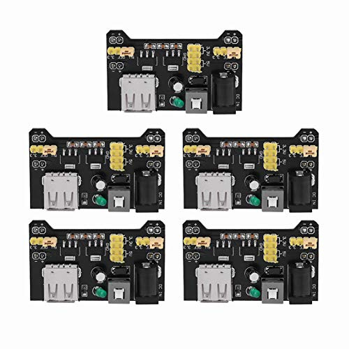 Planche à Pain d'alimentation, Carte d'alimentation de 5pcs, Module de Planche à Pain 3,3 V / 5V avec Port USB pour l'électronique de Bricolage, SystemPowerDevice