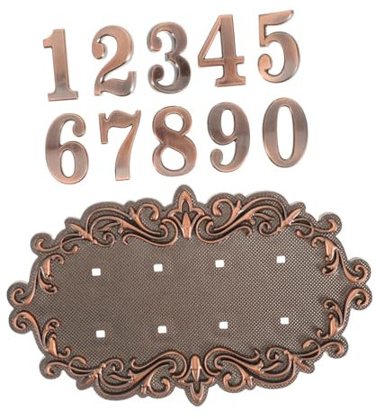 Homoyoyo 2 Set numero di casa arredamento vintage decalcomanie numeriche annata placche Numero adesivo targhetta della cassetta postale targa dell'indirizzo di casa per l'esterno addominali