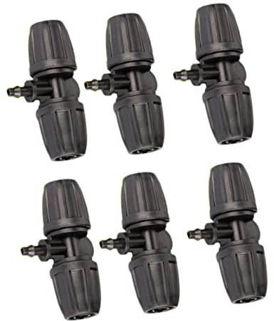 CIYODO Connettore per Tubo da 8/11 a 4/7 in Plastica Nera per Irrigazione Orticola, Facile da Installare, Resistente e Sicuro, 50 Pezzi per Giunto Tubo Flessibile