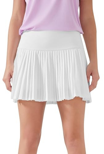 KUTOOK Gonna da Tennis Donna Gonna Sportivo con Tasche a Vita Alta con Pantaloncini Integrati per Golf Yoga Running Fitness Sport