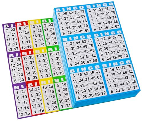 SEETOOOGAMES Bingo Paper Cards Bulk- 6 card-100 Books of 5 Sheets for Large Groups