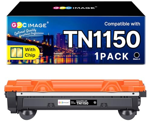 GPC IMAGE TN-1150 Toner Schwarz Kompatible für Brother TN1150 | für Brother HLL1240W DCPL1640W DCPL1660W H-LL1240W DCP-L1640W DCP-L1660W HL-L1242WXL DCP-L1642W DCP-L1642WXL, mit Chip