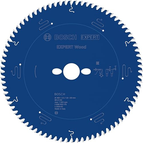 Bosch 1x EXPERT Wood cirkelsågklinga till bordssågar (för Mjukt trä, Hårt trä, Ø mm, Professional Tillbehör Nätdriven bordscirkelsåg)