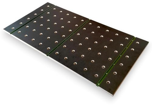 MFT Werkbankplatte 1200×610 mm – rutschhemmend, 20 mm Bohrungen, T-Track-Profile (Sperrholz)