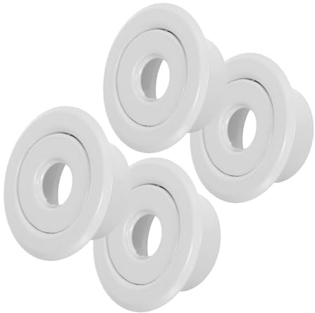 Abaodam 4 Stück Sprinkler Abdeckplatten 24mm aus Gehärtetem Metall Weiße Flächenbündige Feuersprinkler Rosetten für Trockenbau Büro Wohnung