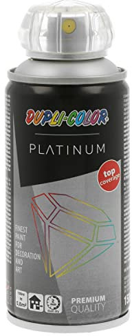 DUPLI-COLOR PLATINUM RAL 9006 weißaluminium seidenmatt 150 ml Spraylack, schnelltrocknend, exzellente Deckkraft, hohe Ergiebigkeit, UV-beständig, lichtecht und langlebig