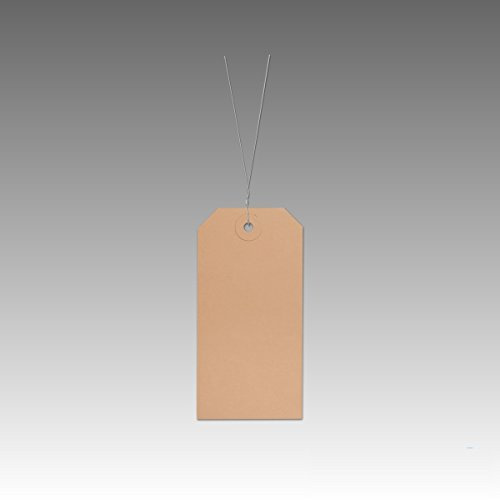 500 Warenanhänger aus Karton 60x120 mm mit Draht 5223010 + 690001 Stückwarenanhänger Hängeetiketten Anhängeetiketten Kartonetiketten