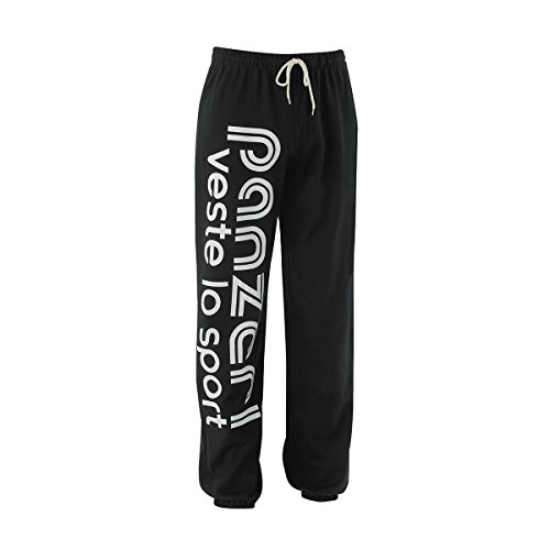 panzeri Pantalon Jogging Uni H - Noir/Blanc