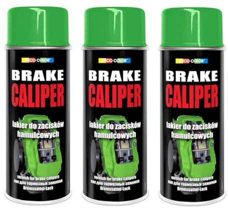 Deco Color 3er Sparpack 400ml Bremssattellack Bremssattel Farbe Grün