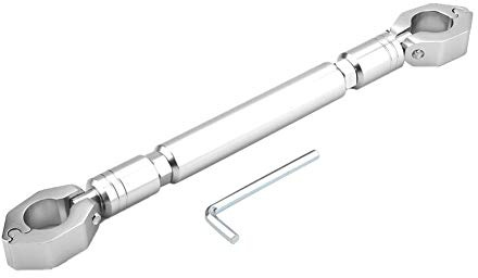 Barra de Equilibrio de la Motocicleta, Barra de Barra Universal de Aleación de Aluminio de 22 mm Barra de Manillar Reforzar la Palanca(Silver)