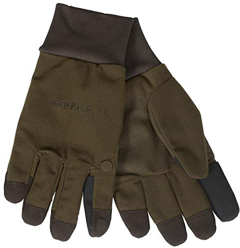 Härkila Gants de chasse Retrieve HWS - Imperméables - Avec doigt tactile et index pliable - Gants de tir coupe-vent pour chasseurs avec membrane HWS - Taille : M