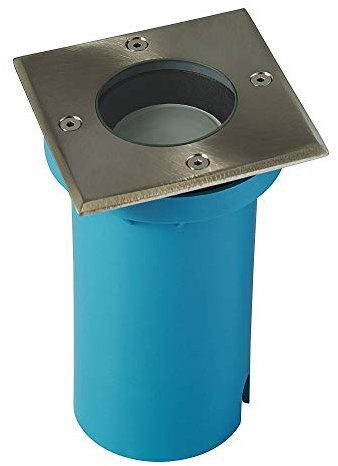 LED Bodeneinbaustrahler 7,5 Watt dimmbar kaltweiß IP65 Edelstahl eckig trittfest - GU10 230V für Garten Terrasse im Außenbereich - Gartenstrahler Bodenstrahler Wegbeleuchtung Bodenleuchte