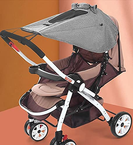 Baby Stroller Sun Protection Stroller Sun Shade Waterproof Sun Covers Universal Baby Pushchair Sunshade Pram Buggy Infant Stroller Sunshade Sun Sail UV 50+ Sun Rain Shade Canopy Cover Viewing Window