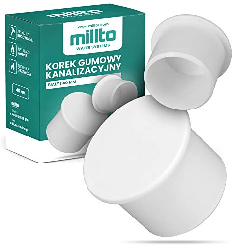 Millto™ Tappo per manicotti HT tubo Ø DN 40 mm bianco | Tappo per acque reflue in plastica tubo di scarico tappo in plastica PVC PP collegamento raccordo coperchio